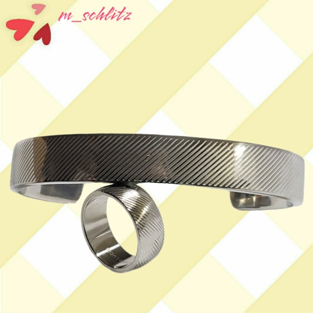 Stainless Stripped Band and Bracelet Set by Camille - Size 8 - Picture 7 of 10